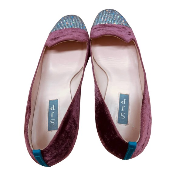 SJP by Sarah Jessica Parker Daze Velvet Cap Toe Mid Heel Pumps - Picture 5 of 8